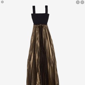 ALC Olivia Maxi dress in black and gold